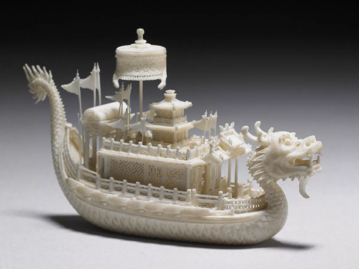 這個龍舟不能划！ 故宮北院「端陽時節」展出〈清 象牙仙工船〉　